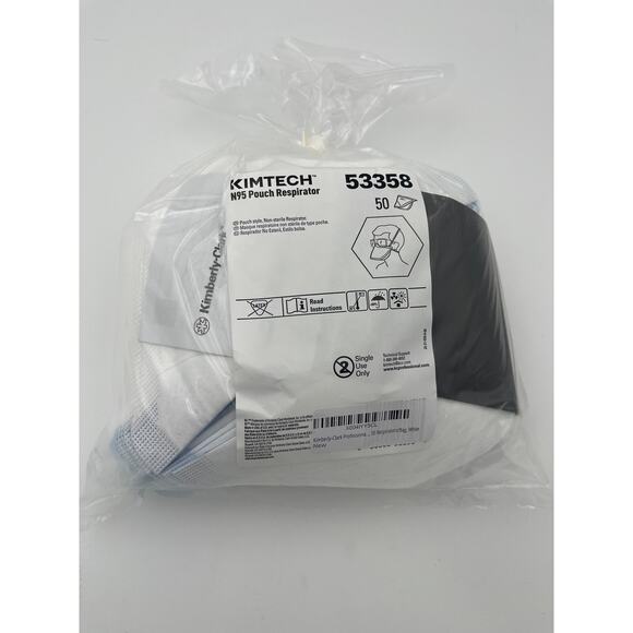 NEW Kimtech N95 Pouch Respirator- Pack of 50 Masks - Picture 1 of 3